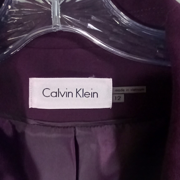Calvin Klein Plum Single Button Blazer Size 12 - Picture 2 of 6
